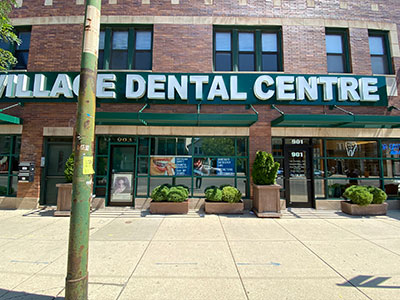 Front street of East Village Dental Centre