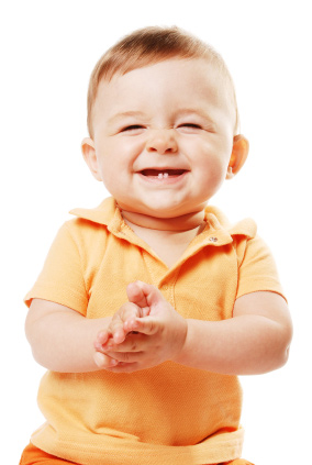 Young toddler boy smiling